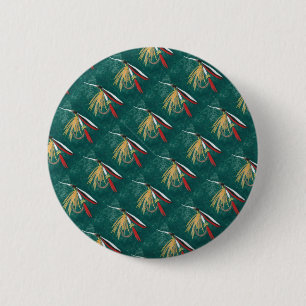 Macaron Rond 5 Cm Truite "Fin" Mouche mouillée mouillée mouillée à m