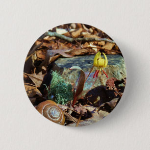 Macaron Rond 5 Cm Truite jaune et prune Lily et Coquille d'escargot