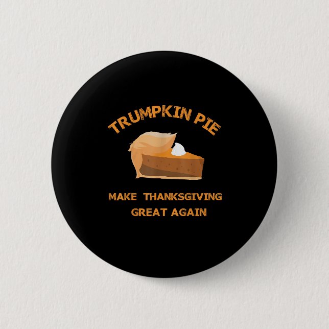 Macaron Rond 5 Cm Trumkin Pie Rendre Thankesgiving Grand à nouveau (Devant)