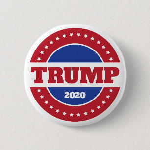 Macaron Rond 5 Cm Trump 2020 rouge blanc et bleu