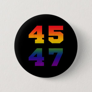 Macaron Rond 5 Cm Trump 2024 45 47 Lgbt Pride drapeau Arc-en-ciel 45