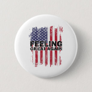 Macaron Rond 5 Cm Trump 2024 - Drapeau américain V