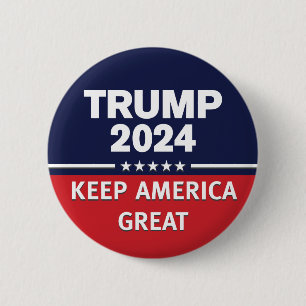 Macaron Rond 5 Cm Trump 2024 Garder l'Amérique grande
