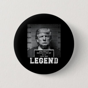 Macaron Rond 5 Cm Trump 2024 Mugshot Président Légende