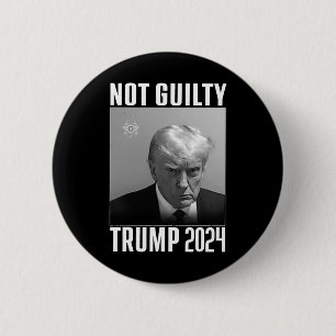 Macaron Rond 5 Cm Trump 2024 n'est plus coupable, votez 2024 contre