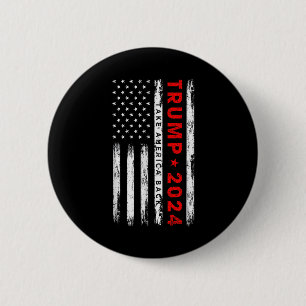Macaron Rond 5 Cm Trump 2024 Redonner à l'Amérique le drapeau améric