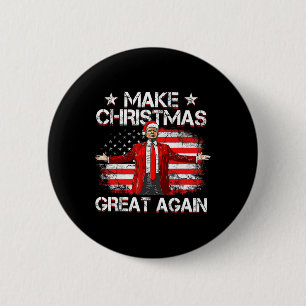 Macaron Rond 5 Cm Trump 2024 Rendre Noël super à nouveau drôle Trump