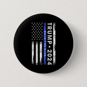 Macaron Rond 5 Cm Trump 2024 Retour La Ligne Bleue Légère Bleue Amér
