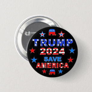 MACARON ROND 5 CM TRUMP 2024 SAVE AMERICA