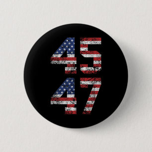 Macaron Rond 5 Cm Trump 2024 Vintage - Clic Fit