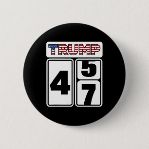 Macaron Rond 5 Cm Trump 2025 Élection 47 Victoire Gagne Président In