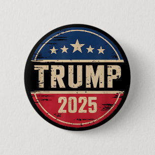 Macaron Rond 5 Cm Trump 2025 Reprenez l'Amérique Hommes Femmes
