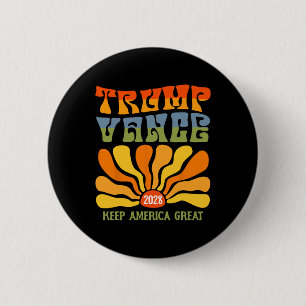 Macaron Rond 5 Cm Trump 2028 Le président réélit le drapeau américai