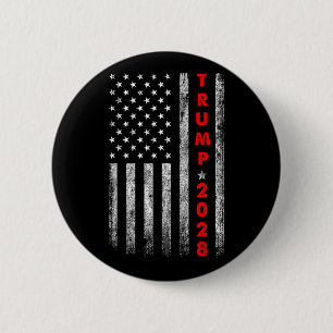 Macaron Rond 5 Cm Trump 2028 Vote Donald Trump America Drapeau améri