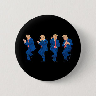Macaron Rond 5 Cm Trump 45 47 Danse Drôle Danse USA Président