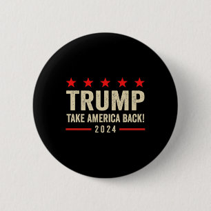 Macaron Rond 5 Cm Trump 45 47 (sur Byck) Take America Ck Usa Trump 2