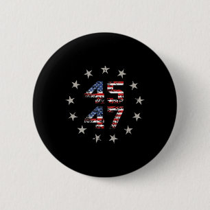 Macaron Rond 5 Cm Trump 47 Rendre sa grandeur à l'Amérique Golfe de