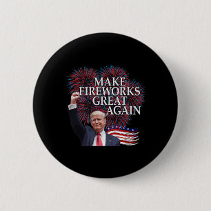 Macaron Rond 5 Cm Trump 4 juillet refaire des feux d'artifice encore