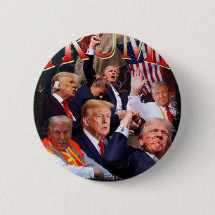 Macaron Rond 5 Cm Trump 4eva 4 juillet Perever Love Président We T T