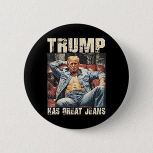 Macaron Rond 5 Cm Trump A De Grands Jeans Mème Drôle À Dire _2