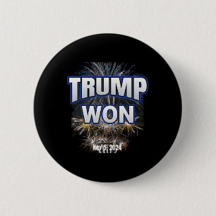 Macaron Rond 5 Cm Trump a gagné Célébration de la victoire de Trump