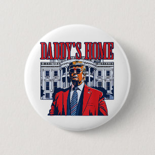 Macaron Rond 5 Cm Trump à la maison de papa   Cadeau de la Maison Bl