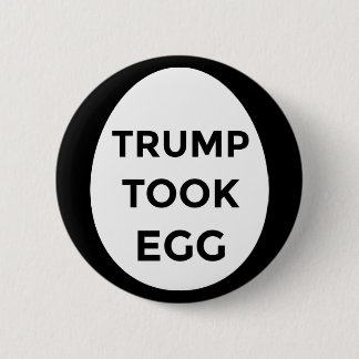 Macaron Rond 5 Cm Trump a pris l'oeuf bouton NOIR