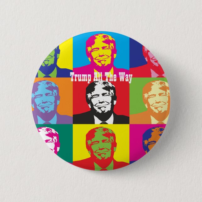 Macaron Rond 5 Cm Trump All Way Vote 2020 Marchandises non officiell (Devant)