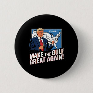 Macaron Rond 5 Cm Trump Amérique du Golfe du Mexique Président Trump