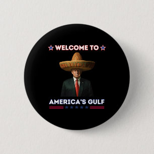 Macaron Rond 5 Cm Trump Amérique du Golfe Mexique Président Trump Fu