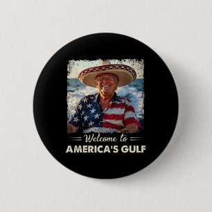 Macaron Rond 5 Cm Trump Amérique du Golfe Mexique président Trump So