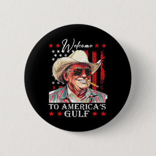 Macaron Rond 5 Cm Trump Amérique du Golfe Mexique président Trump So