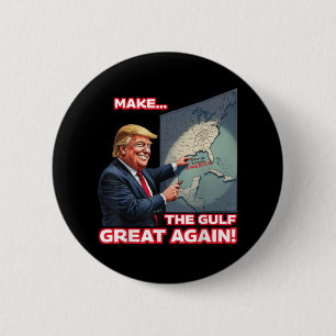 Macaron Rond 5 Cm Trump Amérique Golfe Mexique Président Trump