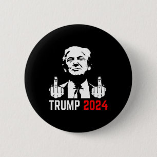 Macaron Rond 5 Cm Trump arrête ce Doigts 2024 Amérique Flagfun