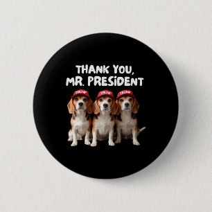 Macaron Rond 5 Cm Trump Beagles Pour Trump Supporter Dog Owner Man W