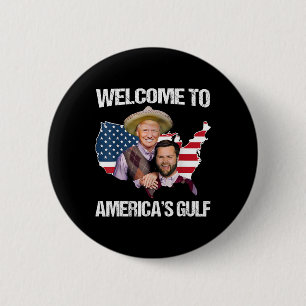 Macaron Rond 5 Cm Trump Bienvenue à Trump Vance Brothe dans le Golfe