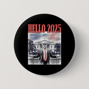 Macaron Rond 5 Cm Trump Bonjour 2025 Nouvel An Réveillé Da Conservat