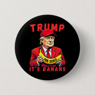 Macaron Rond 5 Cm Trump C'est la banane (pour l'échelle)