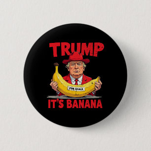 Macaron Rond 5 Cm Trump C'est la banane (pour l'échelle) Mème amusan