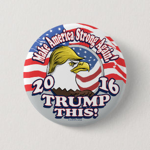 Macaron Rond 5 Cm Trump cet Eagle 2016