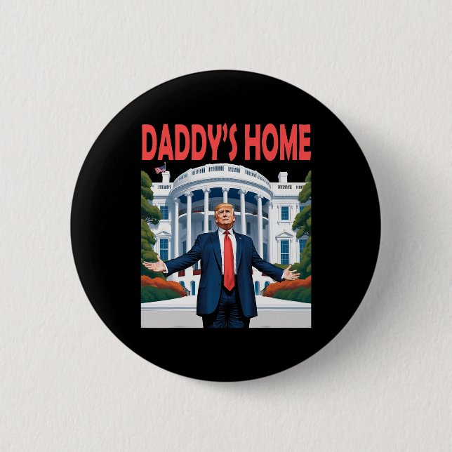 Macaron Rond 5 Cm Trump Daddys Maison Blanche 1 (Devant)