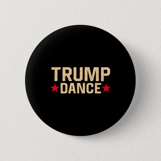 Macaron Rond 5 Cm Trump Dance 2024 Qr 4547 Funny Trump Dancing Code (Devant)