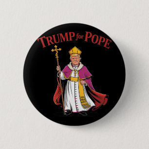 Macaron Rond 5 Cm Trump drôle pour la répub de la papauté catholique