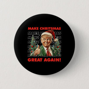 Macaron Rond 5 Cm Trump drôle Rendre Noël super à nouveau moche sueu