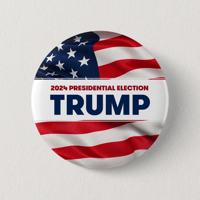 Macaron Rond 5 Cm TRUMP Élection présidentielle américaine 2024 (Devant)