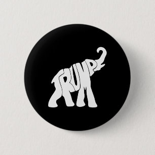 Macaron Rond 5 Cm Trump Eléphant Républicain Trump Supporter Préside