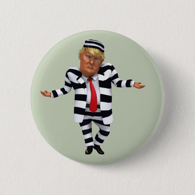Macaron Rond 5 Cm Trump en prison (Devant)
