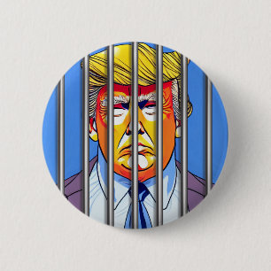 Macaron Rond 5 Cm Trump en prison Bouton 2 1/4"