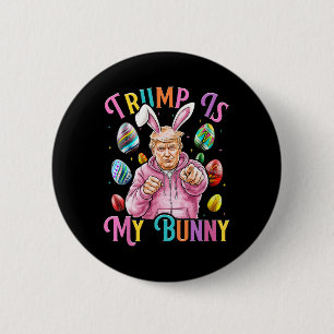 Macaron Rond 5 Cm Trump Est Mon Lapin De Printemps Chasse Oeufs Font