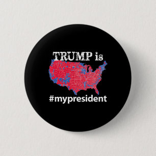 Macaron Rond 5 Cm Trump Est Mon Président Hashtag Usa Élection 2016